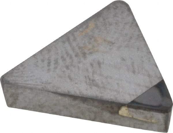 Made in USA - TPG322 Polycrystalline Diamond (PCD) Turning Insert - Uncoated, 60° Triangle, 3/8" Inscr Circle, 1/8" Thick, 1/32" Corner Radius - Eagle Tool & Supply