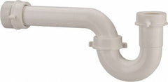 Federal Process - 1-1/2 Outside Diameter, P Trap with Marvel Adapter - White, PVC - Eagle Tool & Supply