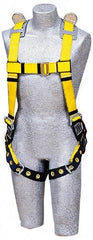 DBI/SALA - 420 Lb Capacity, Size Universal, Full Body Construction Safety Harness - Polyester Webbing, Tongue Leg Strap, Pass-Thru Chest Strap - Eagle Tool & Supply