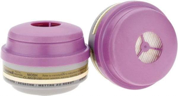 North - Olive and Purple P100 Cartridge and Filter Combination - Series 75852, Protects Against Mercury Vapor - Eagle Tool & Supply