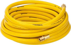PRO-SOURCE - 1/2" ID x 3/4" OD 50' Long Multipurpose Air Hose - MNPT x MNPT Ends, 300 Working psi, 23 to 150°F, 1/2" Fitting, Yellow - Eagle Tool & Supply