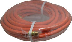 PRO-SOURCE - 1/2" ID x 3/4" OD 50' Long Multipurpose Air Hose - MNPT x MNPT Ends, 300 Working psi, 23 to 150°F, 1/2" Fitting, Orange - Eagle Tool & Supply