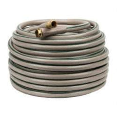 Made in USA - 150' Long Reel Hose - 5/8" Diam, 3/4" GHT, Rubber/Vinyl, 212 psi, All Season, Beige - Eagle Tool & Supply