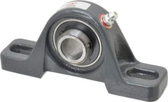 Browning - 5/8" ID, 4-7/8" OAL x 2-7/32" OAH Pillow Block - 1,444 Lb Static Cap, 2,611 Lb Dyn Cap, 3-5/8" Btw Mnt Hole Ctrs, 1-3/16" Base-to-Ctr Ht, Cast Iron - Eagle Tool & Supply