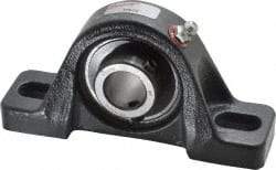Browning - 3/4" ID, 5" OAL x 2-17/32" OAH Pillow Block - 1,444 Lb Static Cap, 2,611 Lb Dyn Cap, 3-25/32" Btw Mnt Hole Ctrs, 1-5/16" Base-to-Ctr Ht, Cast Iron - Eagle Tool & Supply