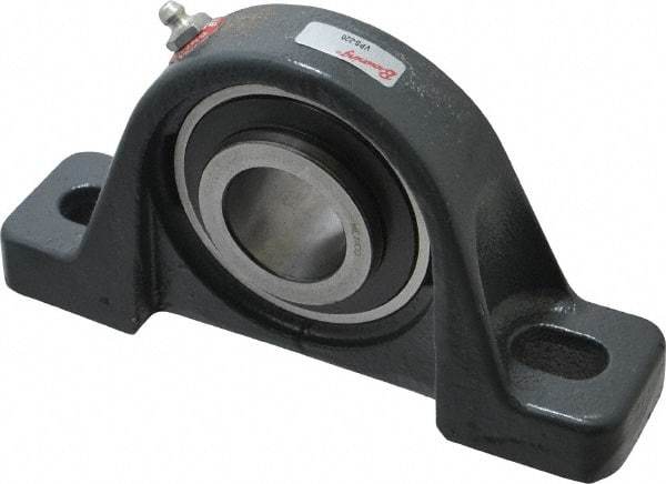 Browning - 1-1/4" ID, 6-3/4" OAL x 3-11/16" OAH Pillow Block - 3,493 Lb Static Cap, 5,782 Lb Dyn Cap, 5" Btw Mnt Hole Ctrs, 1-7/8" Base-to-Ctr Ht, Cast Iron - Eagle Tool & Supply