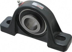 Browning - 1-1/4" ID, 6-3/4" OAL x 3-11/16" OAH Pillow Block - 3,493 Lb Static Cap, 5,782 Lb Dyn Cap, 5" Btw Mnt Hole Ctrs, 1-7/8" Base-to-Ctr Ht, Cast Iron - Eagle Tool & Supply
