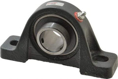 Browning - 1-3/8" ID, 6-3/4" OAL x 3-11/16" OAH Pillow Block - 3,493 Lb Static Cap, 5,782 Lb Dyn Cap, 5" Btw Mnt Hole Ctrs, 1-7/8" Base-to-Ctr Ht, Cast Iron - Eagle Tool & Supply