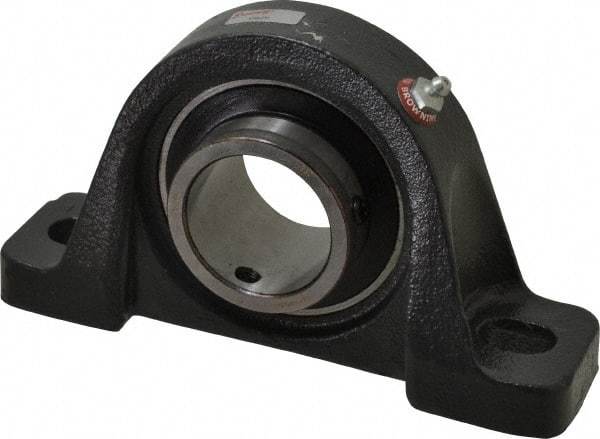 Browning - 1-15/16" ID, 8" OAL x 4-9/16" OAH Pillow Block - 5,216 Lb Static Cap, 7,889 Lb Dyn Cap, 6-15/16" Btw Mnt Hole Ctrs, 2-1/2" Base-to-Ctr Ht, Cast Iron - Eagle Tool & Supply
