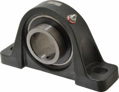 Browning - 2" ID, 8-13/16" OAL x 4-29/32" OAH Pillow Block - 6,601 Lb Static Cap, 9,752 Lb Dyn Cap, 6-15/16" Btw Mnt Hole Ctrs, 2-7/16" Base-to-Ctr Ht, Cast Iron - Eagle Tool & Supply