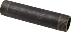 Made in USA - Schedule 80, 1-1/2" Diam x 8" Long Black Pipe Nipple - Threaded - Eagle Tool & Supply