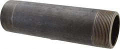 Made in USA - Schedule 80, 2" Diam x 8" Long Black Pipe Nipple - Threaded - Eagle Tool & Supply