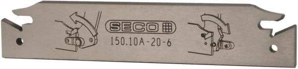 Seco - 0.843" Blade Height, 0.222" Blade Width, 4.72" OAL, Neutral Cut, Double End Indexable Cut-Off Blade - 150.10A Blade, 150.10 Series - Eagle Tool & Supply