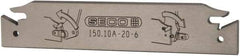 Seco - 0.843" Blade Height, 0.222" Blade Width, 4.72" OAL, Neutral Cut, Double End Indexable Cut-Off Blade - 150.10A Blade, 150.10 Series - Eagle Tool & Supply