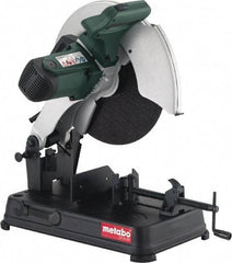 Metabo - 14" Blade Diam, 1" Arbor Hole, Miter Chop Chop & Cutoff Saw - 4,100 RPM, 110 Volts - Eagle Tool & Supply