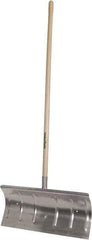 UnionTools - 24 Inch Wide Blade x 12 Inch High Blade Pusher Snow Shovel - 48 Inch Long Hardwood Handle - Eagle Tool & Supply