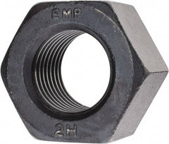 Value Collection - 2 - 4-1/2 UNC Steel Right Hand Heavy Hex Nut - 3-1/8" Across Flats, 1-31/32" High, Uncoated, 2B Class of Fit - Eagle Tool & Supply