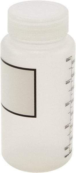 Dynalon Labware - 500 mL Wide-Mouth Bottle - Polypropylene, Translucent, 6-1/2" High x 3" Diam, 55mm Cap - Eagle Tool & Supply