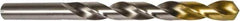 DORMER - 12.6mm 118° High Speed Steel Jobber Drill - TiN Finish, Right Hand Cut, Spiral Flute, Straight Shank, 151mm OAL, Split Point - Eagle Tool & Supply