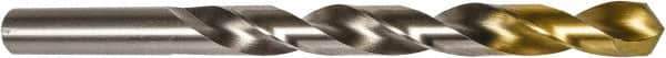 DORMER - 5/16" 118° High Speed Steel Jobber Drill - TiN Finish, Right Hand Cut, Spiral Flute, Straight Shank, 117mm OAL, Split Point - Eagle Tool & Supply