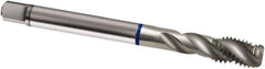 Guhring - M14x1.50 Metric Fine 3 Flute 6H Modified Bottoming Spiral Flute Tap - Powdered Metal, Bright Finish, 100mm OAL, Right Hand Flute, Right Hand Thread, D4/D5, Series 936 - Exact Industrial Supply