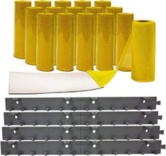 Aleco - 8' Door Width x 8' Door Height Vinyl Smooth Mesh Insect Barrier - Yellow Top & Clear Bottom - Eagle Tool & Supply