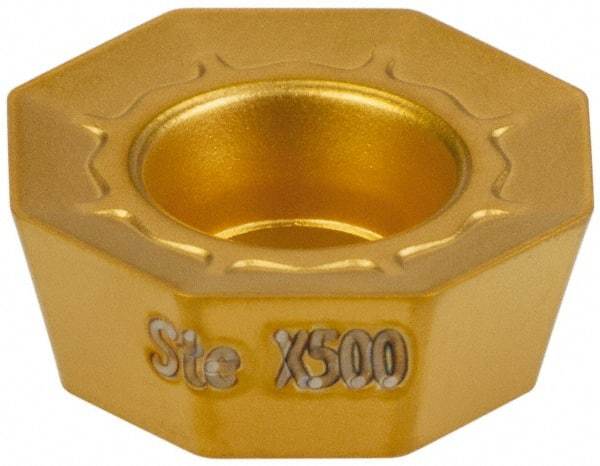 Kennametal - ODMT040408 41 Grade X500 Carbide Milling Insert - TiN/TiC/TiN Finish, 0.187" Thick, 1/2" Inscribed Circle, 0.031" Corner Radius - Eagle Tool & Supply