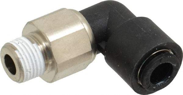 Legris - 6mm Outside Diam, 1/8 BSPT, Nylon Push-to-Connect Tube Male Swivel Elbow - 290 Max psi, Tube to Male BSPT Connection, Buna Nitrile O-Ring - Eagle Tool & Supply