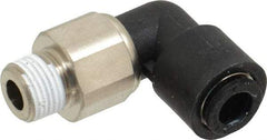 Legris - 6mm Outside Diam, 1/8 BSPT, Nylon Push-to-Connect Tube Male Swivel Elbow - 290 Max psi, Tube to Male BSPT Connection, Buna Nitrile O-Ring - Eagle Tool & Supply