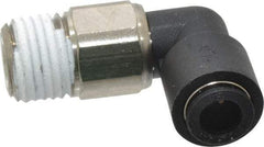 Legris - 1/4" Outside Diam, 1/4 NPT, Nylon Push-to-Connect Tube Male Swivel Elbow - 290 Max psi, Tube to Male NPT Connection, Buna Nitrile O-Ring - Eagle Tool & Supply