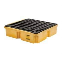 Eagle - 15 Gal Sump, 2,000 Lb Capacity, 1 Drum, Polyethylene Platform - 26" Long x 26" Wide x 6-1/2" High - Eagle Tool & Supply