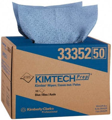 Kimtech - Dry Clean Room/Lab/Critical Task Wipes - Pop-Up, 12-1/2" x 12" Sheet Size, Blue - Eagle Tool & Supply