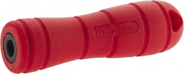 Nicholson - 4-1/8" Long, Screw On, Plastic File Handle - For Use with 6, 8 & 10" Files - Eagle Tool & Supply