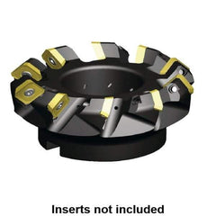 Kennametal - 10" Cut Diam, 2-1/2" Arbor Hole, 9.58mm Max Depth of Cut, 45° Indexable Chamfer & Angle Face Mill - 18 Inserts, SE.W 634... Insert, Right Hand Cut, 18 Flutes, Series KSSM - Eagle Tool & Supply