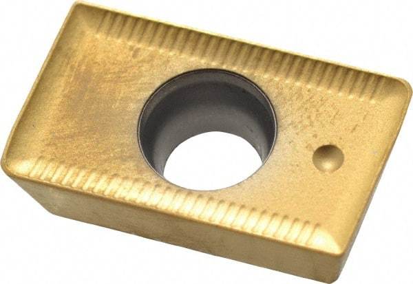 Seco - APKT1604 ME14 Grade F40M Carbide Milling Insert - TiAlN/TiN Finish, 0.187" Thick, 0.031" Corner Radius - Eagle Tool & Supply
