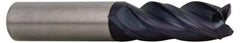 Accupro - 5/8", 4 Flute, Single End, Solid Carbide, Corner Chamfer End Mill - 3-1/2" OAL, Right Hand Flute, 1-5/8" LOC, Right Hand Cut - Eagle Tool & Supply
