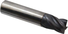 Accupro - 5/8", 4 Flute, Single End, Solid Carbide, Corner Chamfer End Mill - 3" OAL, Right Hand Flute, 3/4" LOC, Right Hand Cut - Eagle Tool & Supply