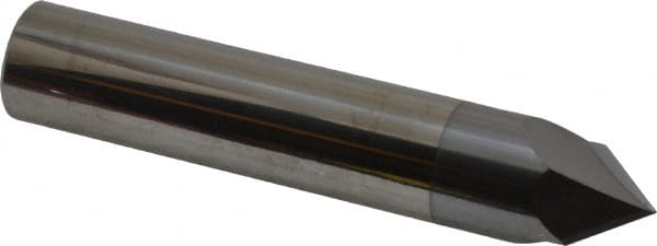 Accupro - 3/4" Diam 2 Flute Single End Solid Carbide Chamfer Mill - Eagle Tool & Supply