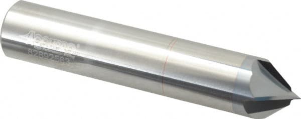 Accupro - 3/4" Diam 4 Flute Single End Solid Carbide Chamfer Mill - Eagle Tool & Supply
