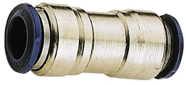 Alpha Technologies - 3/8" Outside Diam, Nickel Plated Brass Push-to-Connect Union - 250 Max psi, Tube to Tube Connection, Buna O-Ring - Eagle Tool & Supply