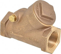 NIBCO - 1" Bronze Check Valve - Y-Pattern, FNPT x FNPT, 400 WOG - Eagle Tool & Supply