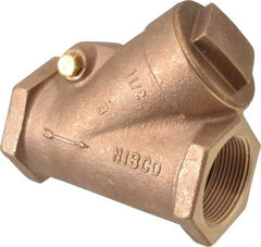 NIBCO - 1-1/2" Bronze Check Valve - Y-Pattern, FNPT x FNPT, 400 WOG - Eagle Tool & Supply