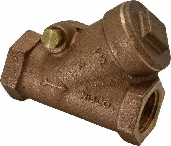 NIBCO - 1/2" Bronze Check Valve - Y-Pattern, FNPT x FNPT, 400 WOG - Eagle Tool & Supply