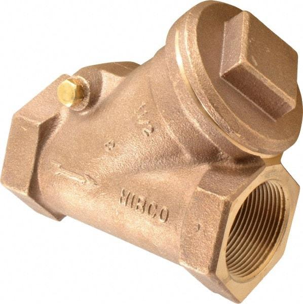 NIBCO - 1-1/2" Bronze Check Valve - Y-Pattern, FNPT x FNPT, 600 WOG - Eagle Tool & Supply