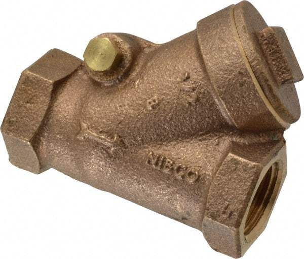 NIBCO - 1/2" Bronze Check Valve - Y-Pattern, FNPT x FNPT, 600 WOG - Eagle Tool & Supply