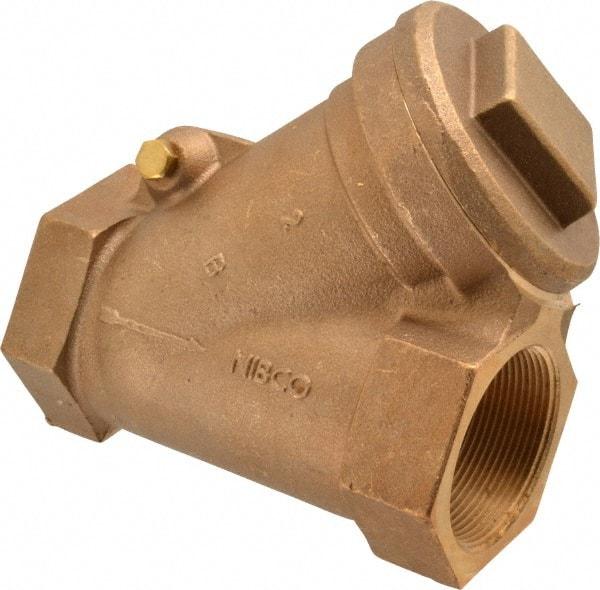 NIBCO - 2" Bronze Check Valve - Y-Pattern, FNPT x FNPT, 600 WOG - Eagle Tool & Supply