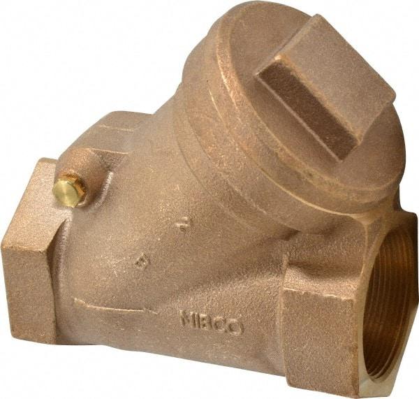 NIBCO - 2" Bronze Check Valve - Y-Pattern, FNPT x FNPT, 600 WOG - Eagle Tool & Supply