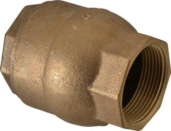 NIBCO - 1-1/2" Bronze Check Valve - Inline, FNPT x FNPT, 250 WOG - Eagle Tool & Supply