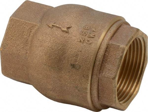 NIBCO - 1-1/4" Bronze Check Valve - Inline, FNPT x FNPT, 250 WOG - Eagle Tool & Supply