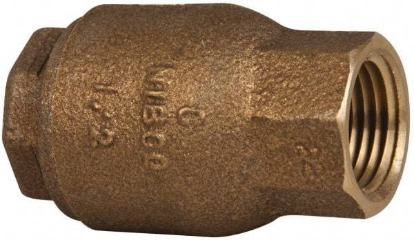 NIBCO - 1/2" Bronze Check Valve - Inline, FNPT x FNPT, 250 WOG - Eagle Tool & Supply